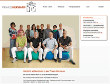 Tablet Screenshot of krankengymnastikpraxis-hermann.de